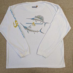 Hook & Tackle Sun Protection White XL Shirt